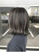 20代30代40代ストレートボブハイライト立体感ブリーチ透明感