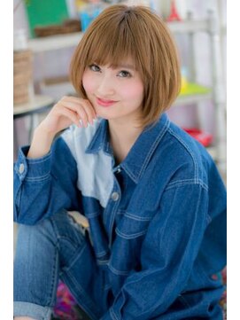 ミック ヘアアンドビューティー 大山店(miq  Hair&Beauty) 外国人風オレンジカラー☆小顔前下がり韓国マッシュc1