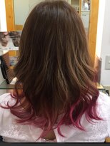 フィー 東川口店(fee) グラデーションカラー/裾カラー/ピンクヘア/セミロング