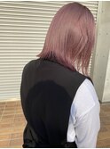 【ミルクティーピンク】【切りっぱなしボブ】
