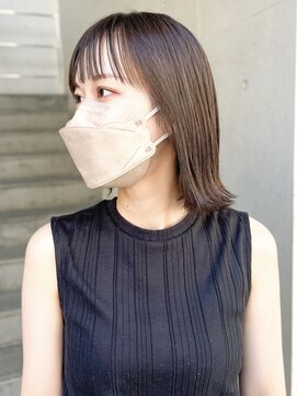 ブランロール 中目黒店(Blanl'or) 暗めカラーグランマッシュデザインカラーフェイスフレーミング