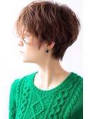 30代40代50代外国人風ナチュラルショートチョコレートモード