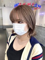 ダブルカラーミルクティーベージュカラーケアブリーチハイトーン