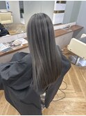バレイヤージュ ハイライト グレージュ ブリーチ 三宮