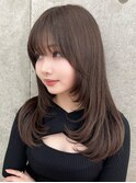 韓国レイヤー/韓国風/顔周り/髪質改善/黒髪/ブリーチなし 立川