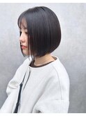アッシュグレーボブ