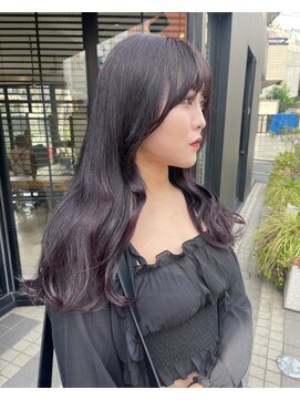 ガリカ 渋谷(Gallica) 【mami】大人フェミニンミディ/ラベンダーグレー/ブリーチなし