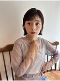 切りっぱなしボブ/シースルーバング/前髪/原宿神宮前