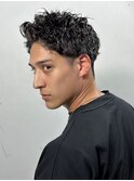 アップバングパーマ