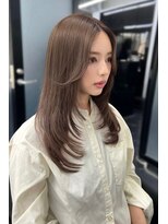 ランズ(LANDS)&nbsp;ベージュ　レイヤーカット 【韓国ヘア 大阪 梅田】