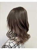 くすみブルーアッシュグレージュレイヤーカット