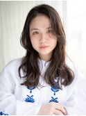 ウザバングが可愛い柔らかネビージュロング・・・HINATA
