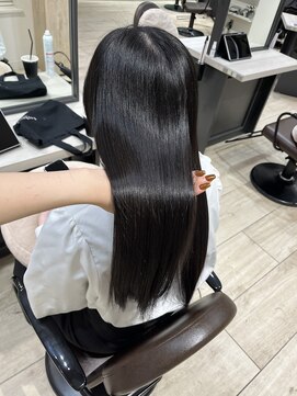 ユーフォリア 銀座本店(Euphoria) Mako  地下風　ナチュラルストレート　縮毛矯正　髪質改善