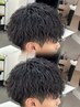【癖毛がお悩みのmen’s】メンズカット+縦落ちパーマ+眉cut ￥9900