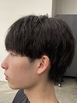 フイ 新宿3丁目(Hui)&nbsp;フェザーパーマ/グレーブルーカラー/刈り上げショートパンク