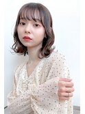 ラベンダーミルクティー刈り上げマッシュショートくすみベージュ
