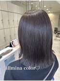 イルミナグレージュカラーブリーチなし透明感カラー