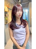 レイヤーカット　カシスレッド