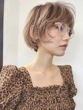 テクネ 天神大名(techne) 天神大名ミルクティーベージュダブルカラーケアブリーチショート