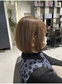 【30代・40代・50代】似合わせボブ/白髪ぼかしハイライトカラー