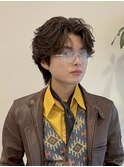 韓国フェザーショートブルーブラック10代20代30代