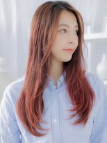 カバーヘア 上尾西口店(COVER HAIR)&nbsp;ツヤ感ローズブラウンこなれエアストレートc7上尾10代20代30代