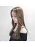 【艶感☆ダメージレス】カット+オーガニック髪質改善カラー+補修ケアTR￥12600