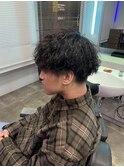 波巻きパーマ