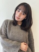 ユーフォリア 青山(Euphoria)&nbsp;グレージュロングヘアブリーチなしウルフパーマミディアムヘア◎