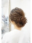 ふわふわシニヨン ヘアセット