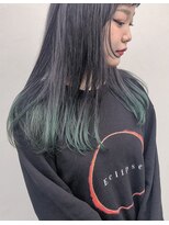 ガーランドウメダ(Garland umeda)&nbsp;ロング毛先カラー×グリーン