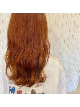 カペリベラ CapelliBella 香里園店 オレンジカラー×波ウェーブ