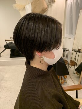 スクレ(s:;cre) ハンサムショート 透明感暗髪カラー