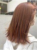 オレンジカラー☆切りっぱなしボブ