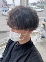 ブランコジーサウス(BLANCO G South) 波巻きスパイラルパーマ ツーブロック マッシュ 骨格補正