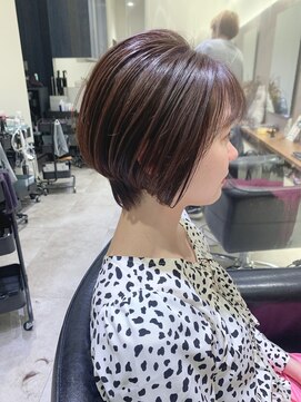 シェル 国分寺(shell) 丸みショート☆ピンクグレージュ