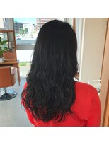 アクセヘアー 町田(acce hair)&nbsp;黒髪ロングのナチュラルウェーブパーマ