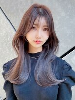 アイティーバイアルバム 藤沢店(IT by ALBUM) くびれる柔らかい韓国ヘア_アースカラーくびれヘアツートン_8855