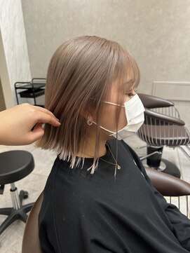 ロンド レア 天神大名店(Lond Le’a) ミルクティーベージュ髪質改善トリートメントインナーカラー