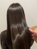 【最新☆】髪質改善ストレート＋リンゴ幹細胞TR（カット込）　￥33000