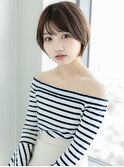 切りっぱなしボブ/エアリーロング/美髪/ピンクブラウン/郡山