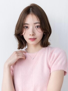 ケアリー 浦和美園(Carelly) 大人かわいい前髪セシルカットココアブラウンフリンジウェーブす