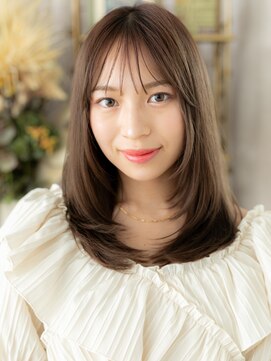 カバーヘア ブリス 北浦和(COVER HAIR bliss) 姫カットレイヤーアッシュブラウンセミディa北浦和20代30代40代