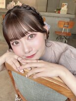 ミミバイカシュカシュ(mimi by cache cache)&nbsp;シースルーぱっつん前髪シニョンヘア