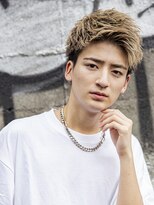 シティ(CITY) 小久保styleフェザーパーマグレーブルーカラー刈り上げショート