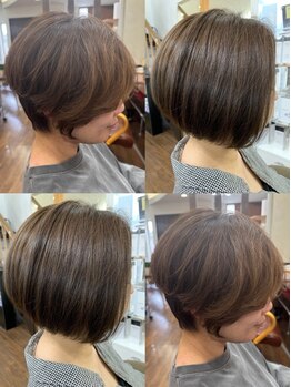 ナチュラルスタイリッシュサロン ヴィホ(natural stylish salon VIHOH)の写真/《小顔効果ありの”大人ショート”!!》ただ短くするのは勿体ない!!どこから見ても美しいくびれショート◎