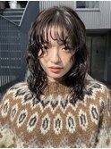 時短ヘア ニュアンスパーマ ウルフボブ ウルフパーマ