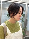ブリーチなしダブルカラーピンクベージュミディアムボブ20代
