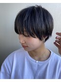 丸みショートシースルーバングくびれショートボブミニボブ