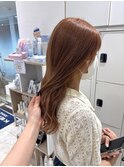 【ダブルカラー】艶髪くすみオレンジ